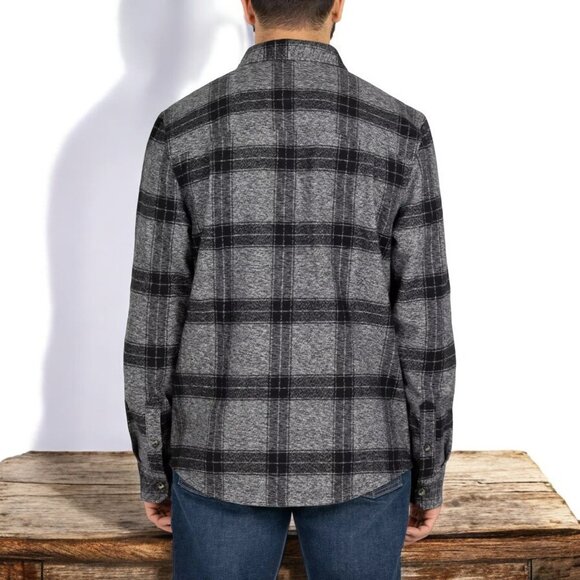 Colorado Clothing Men's Black Gray Plaid Flannel Button Down Shirt, XL - Picture 2 of 3